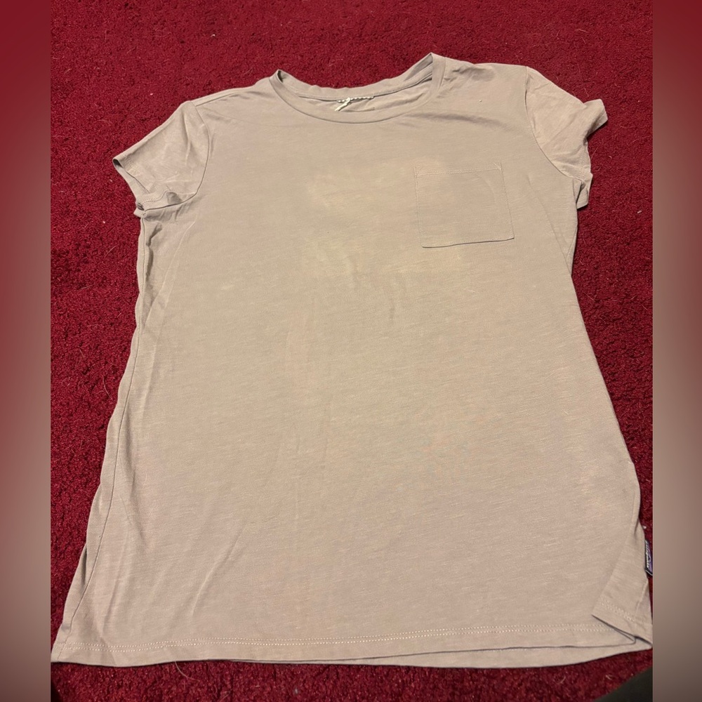 PATAGONIA SZ S WOMENS BASIC POCKET TEE SHIRT TOP GUC